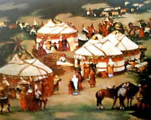 Kazakhstan yurts view