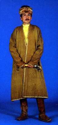 Kazakhstan people national clothes: man's costume