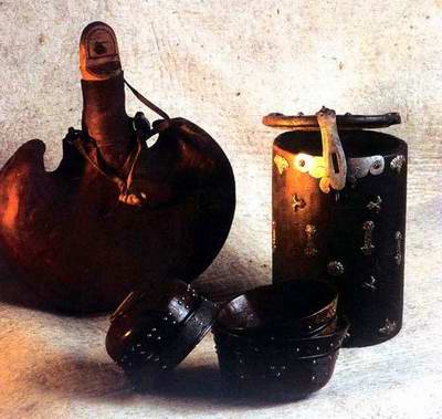 Kazakh people private life things - pots and pans