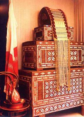 Kazakh people private life things - Various chests and boxes