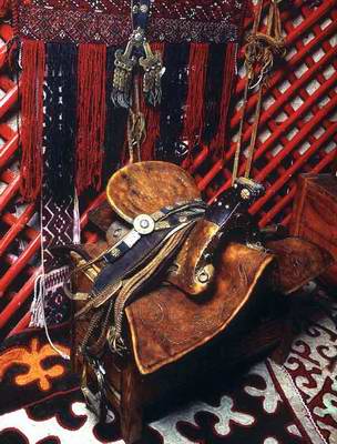 Kazakh people private life things - harness on the chest