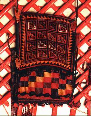 Kazakh people private life things - bag for plates and dishes