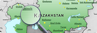 Kazakhstan map