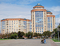 Atyrau city street scenery
