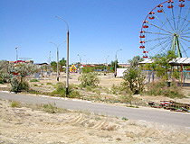 Baikonur city park view